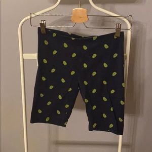 Girls avocado bike shorts
